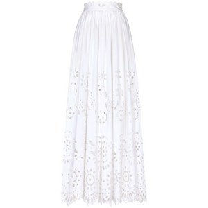 돌체앤가바나 물결 헴 맥시 스커트, 화이트계열, Italy 40(KR 44)