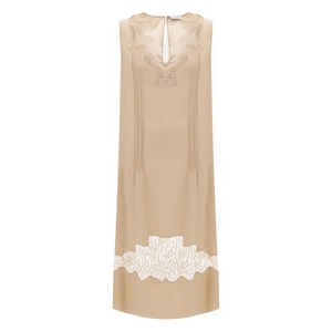 페라가모 레이스 패널 미니 드레스, 베이지계열, Italy 38(KR 44)
