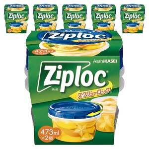 지퍼락 스크류락 냉장고정리용기 473ml, 2개, 6개