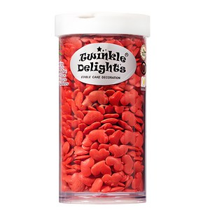 트윙클딜라이트 레드 빅 하트 스프링클, 70g, 1개