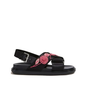 마르니 퍼스벳 플로럴 장식 샌들, Italy 37(KR 240), 블랙계열