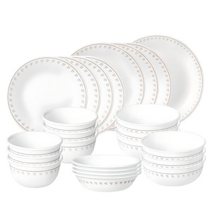 코렐 리틀클로버 원형 6인 식기세트 24p, 화이트, 6종, 1세트