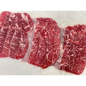 비프포유 부채살1kg 소분포장 (200g x 5팩) / (250g x 4팩) 스테이크/슬라이스/큐브 소고기, 1개, 1kg, 부채살 슬라이스