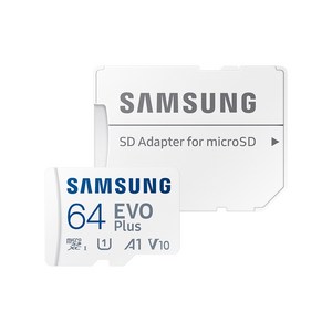 삼성전자 마이크로SD카드 EVO PLUS MB-MC64KA/KR + SD카드 케이스, 64GB, 1개