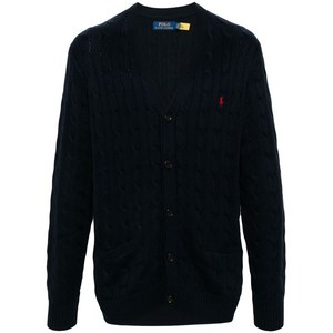 폴로랄프로렌 로고 자수 케이블 니트 가디건, 블루계열, Standard S(KR 95)