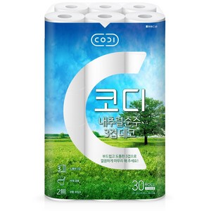 코디 내추럴 순수3겹데코 20m*30롤, 1개, 30개입