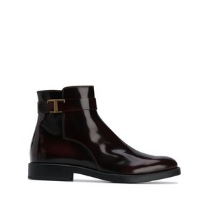 토즈 T 로고 장식 가죽 부츠