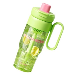 RELEA 대용량 플라스틱 빨대 텀블러, 민트그린, 850ml, 1개