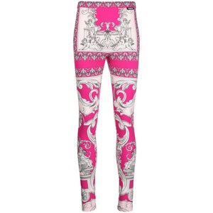 베르사체 베르사체 실버 바로크 프린트 레깅스, 핑크계열, Italy 40(KR 55)