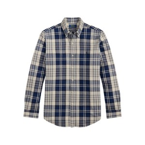 폴로랄프로렌 옥스포드 플레이드 셔츠, 블루계열+베이지계열, Standard M(KR 38)