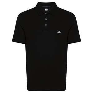 C.P.컴퍼니 로고 아플리케 폴로 셔츠, 블랙계열, Standard S