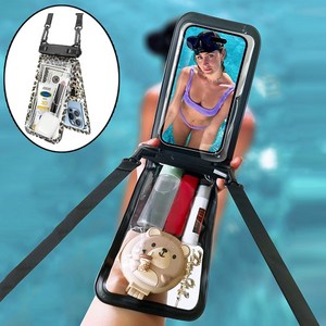 에이필미 이중포켓 핸드폰 방수팩 프리미엄 IPX8등급 방수가방, Small, 블랙, 1개