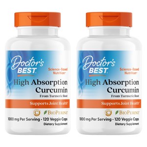닥터스베스트 하이 앱솔션 커큐민 1000mg 캡슐, 120정, 2개