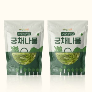 싱싱연구소 특등급 궁채 선별 오독 중독식감 불린 궁채나물, 200g, 2개