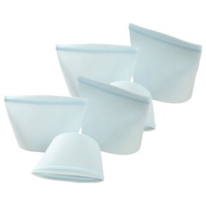 Tiger Pavilion 다용도 실리콘 지퍼백 3종 세트 500ml + 1000ml 1500ml