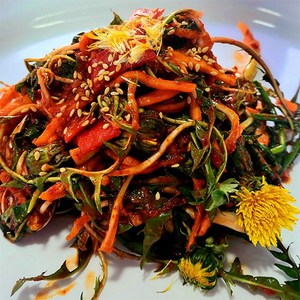 전라도 꽃 김치 전라도 민들레 김치 전라도김치 수제김치 1kg, 1개