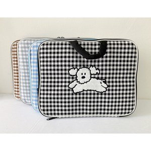 체크 13인치 손잡이노트북가방 아이패드파우치 갤탭파우치, 블랙, 1개