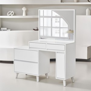 도모디자인 디아나리 확장형 수납장 + 거울 화장대 세트 방문설치