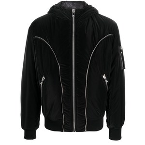 베르사체 지퍼 디테일 패딩 재킷, 블랙계열, Italy 52(KR 110)