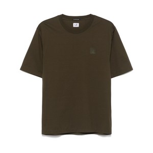 C.P.컴퍼니 로고 아플리케 티셔츠, 그린계열, Standard XL