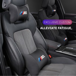 자동차 인테리어 시트 액세서리 머리 받침 자동 로고 목 베개 bmw 호환 M3 M4 M5 G42 G30 G20 E39 E36 E87 E90 E53 F44 F07 F34 용 1 개, 1Pcs Headest, [02] bmw 호환 M