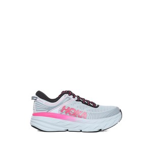 HOKA 스트라이프 스니커즈, US 9.5(KR 265), 그레이계열+핑크계열