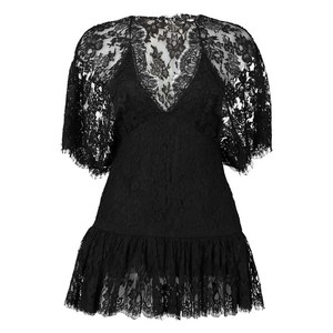 끌로에 러플 레이스 블라우스, 블랙계열, France 38(KR 66)