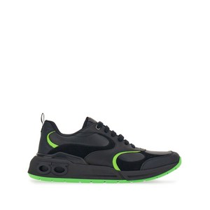 페라가모 엠보스드 로고 가죽 스니커즈, Size 5.5(KR 250), 블랙계열