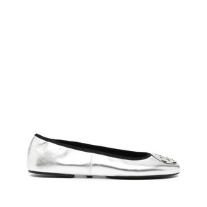 토리 버치 레바 발레리나 플랫 슈즈, US 7.5(KR 245), 실버계열