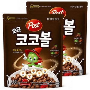 포스트 오곡 코코볼 시리얼, 1kg, 2개
