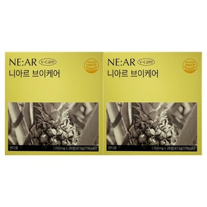 니아르 브이케어 파인애플맛 보검선인장 추출물 츄어블 브이 캔디 1700mg X 28정, 2개