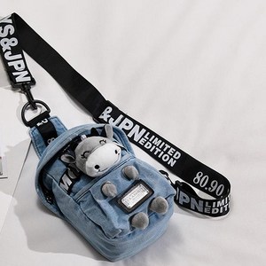 투니스 여성 스몰 데님 크로스백