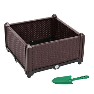 생활꿀템 조립식 화분 텃밭, 브라운+블랙