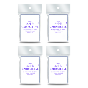 ONUL 오늘의 포카용 카드슬리브 56mmX87mm 50매, 투명, 4팩