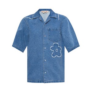 마르니 플로럴 모티프 셔츠