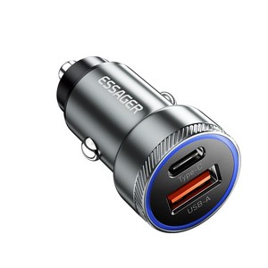 Essager 54W A+C 2포트 차량용 시거잭 고속 충전기