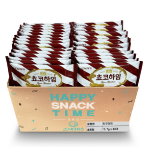 크라운 쵸코하임 개별포장 대용량간식, 15.7g, 40개