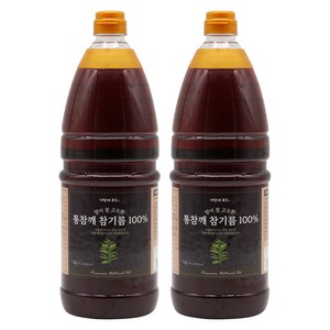 [이장네] 향이 참 고소한 대용량 업소용 통참깨 참기름 100%_1.8L, 2개, 1.8L