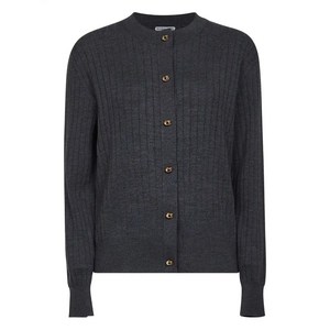 보테가 베네타 ribbed-knit cardigan, 그레이계열, Standard L