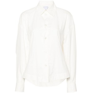 보테가 베네타 플리츠 디테일 포플린 셔츠, 화이트계열, Italy 42