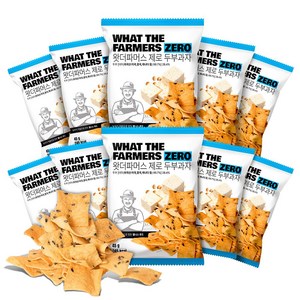 맛있는 건강 왓더파머스 오리지널 오븐에 구운 무설탕 두부과자 건강한 간식, 45g, 10개