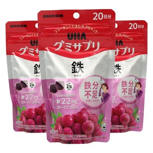 유하미카쿠토 서프리 철분 22mg 포도맛 구미, 40정, 3개