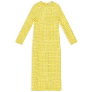 발렌시아가 woven midi pencil dress