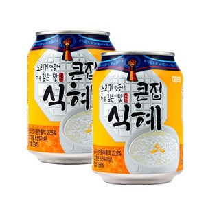 해태음료 느리게 만들어 더욱 깊은 맛 큰집 식혜, 238ml, 12개