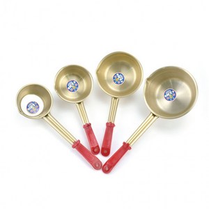 [셰프앤쿡] 금관표 국산 양은 우동조리 면건지기 물쪽 샥구 바가지 삭구, 금색 건지기, 중, 1개