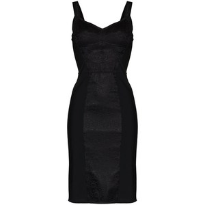 돌체앤가바나 돌체앤가바나 플로럴 자카드 미디 드레스, 블랙계열, Italy 36(KR 33)