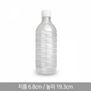 HD-0.5L 원형 생수병 페트병 공병, 흰색캡, 270개, 500ml