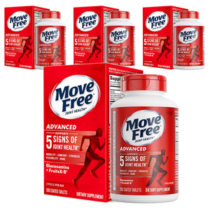 쉬프 무브프리 어드밴스드 조인트 헬스 글루코사민 + 콘드로이틴 + 프루트X-B 타블렛, 200정, 4개