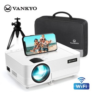 VANKYO Leisure 470 무선미러링 빔프로젝터 가정용 1080P지원 품질보증1년 아마존 판매1위 미니삼각대 포함