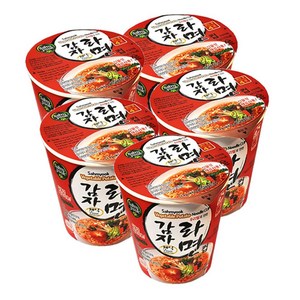 밀리언 삼육 우리밀 감자라면컵(컵라면) 73g x 5개, 1개